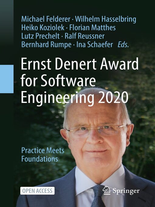 Title details for Ernst Denert Award for Software Engineering 2020 by Michael Felderer - Available